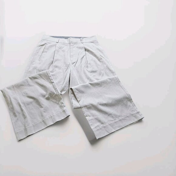 Everlane Pants Womens 12 Beige High Rise Wide Leg Pockets Neutral Office Classic - Picture 11 of 14